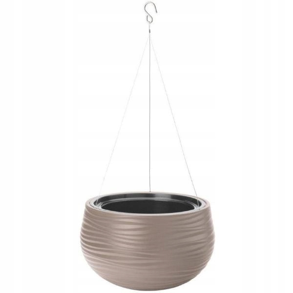 Forma-Plastový kvetináč 32 cm x 32 x 20 cm priemer 32 cm plastový odtieň hnedej a béžovej