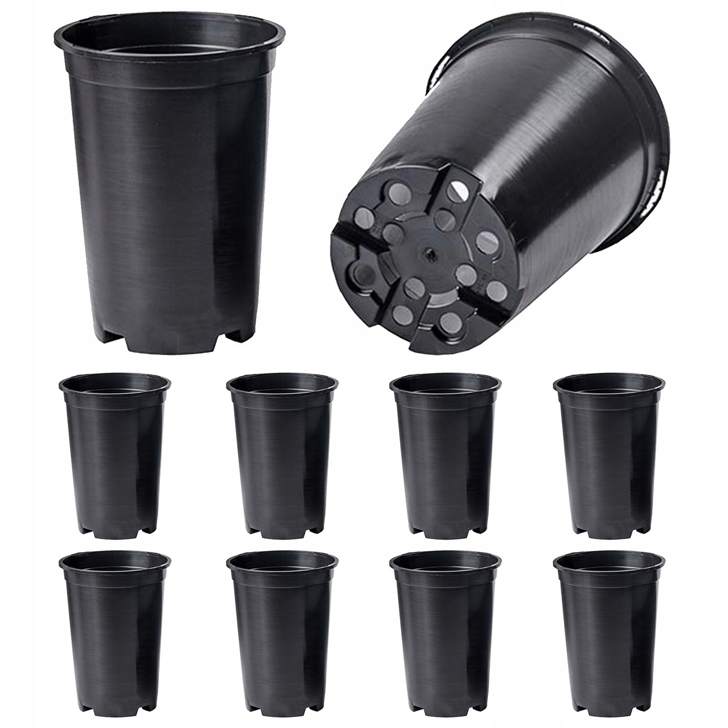 Kvetináč 16 cm x 16 x 20,5 cm, priemer 16 cm, čierny plast