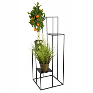 Stojan na kvety - Flowerbed moderný stojan čierny 110 cm na kvety