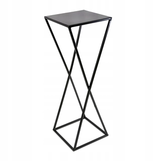 Stojan na kvety - Kvetinový stojaci moderný 70 cm čierny podkrovie