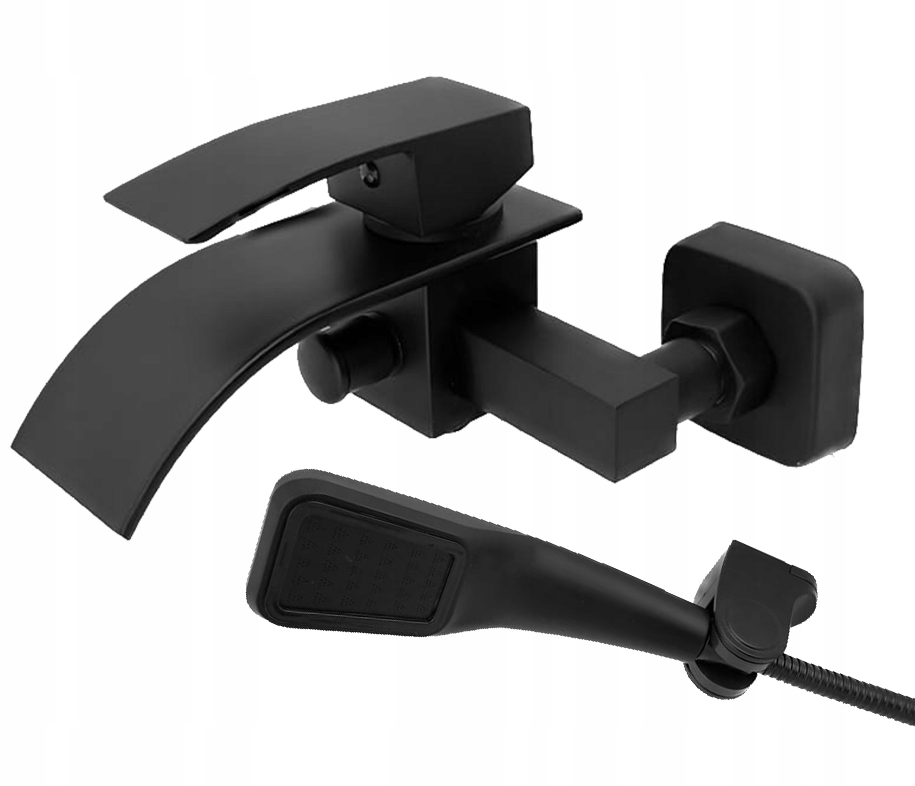 Nástenná vaňová a sprchová batéria Granitan ELVA BATH BLACK, čierna