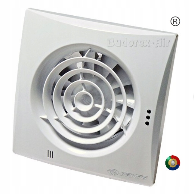 Ventilátory QUIETS100 kúpeľňový ventilátor 100 mm