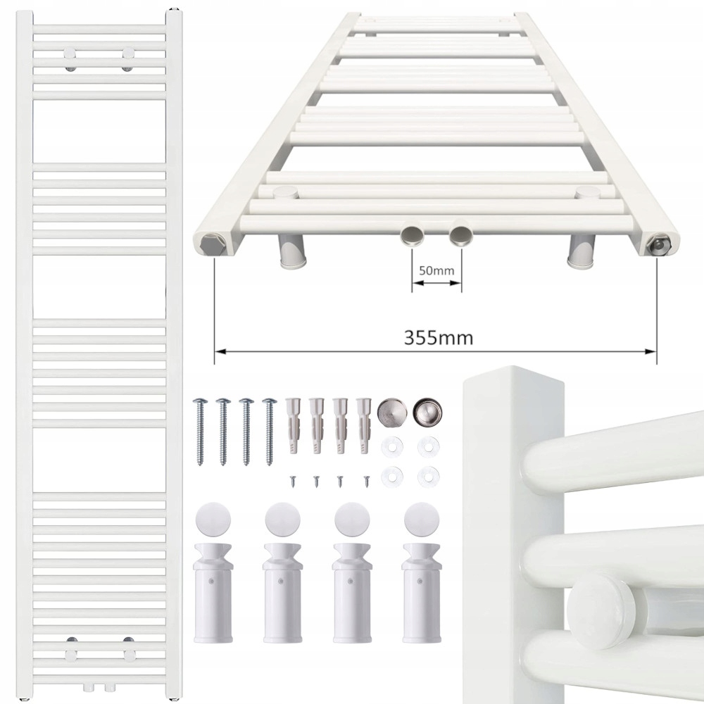 Aquabad vodný kúpeľňový radiátor 529 W 400 x 1600 mm biely