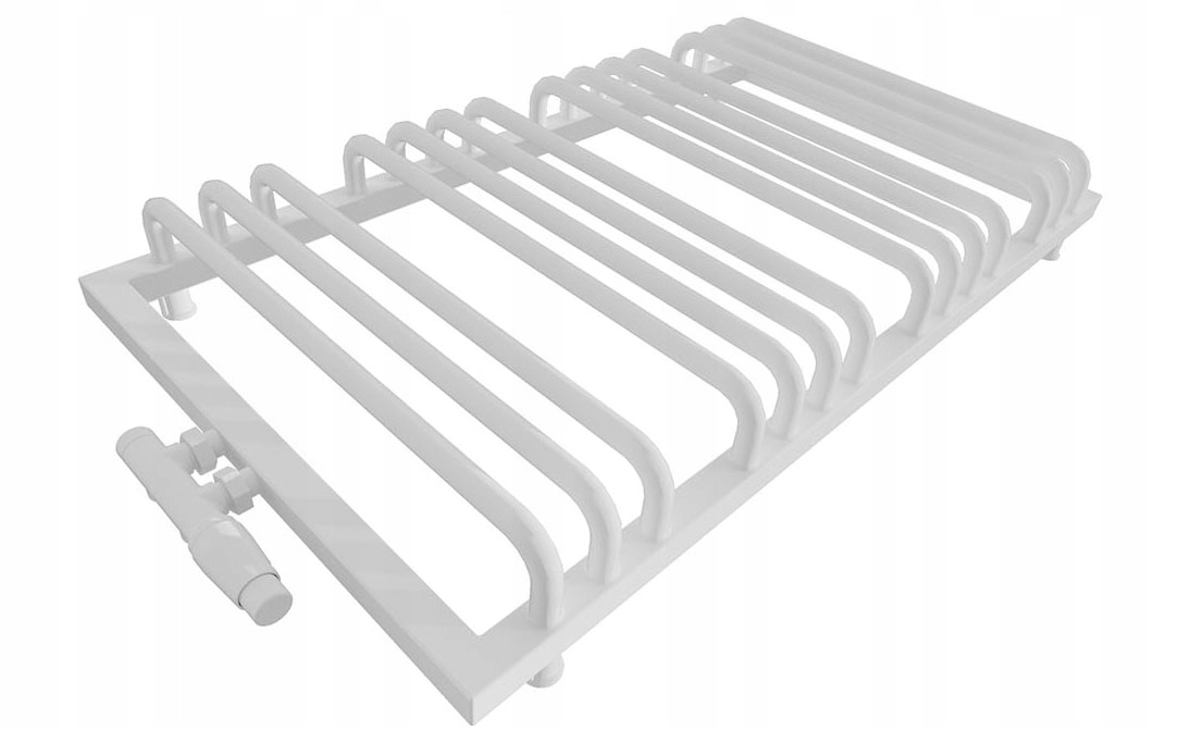 Vodný kúpeľňový radiátor Matrace z hôr 1000 W 530 x 1800 mm biela