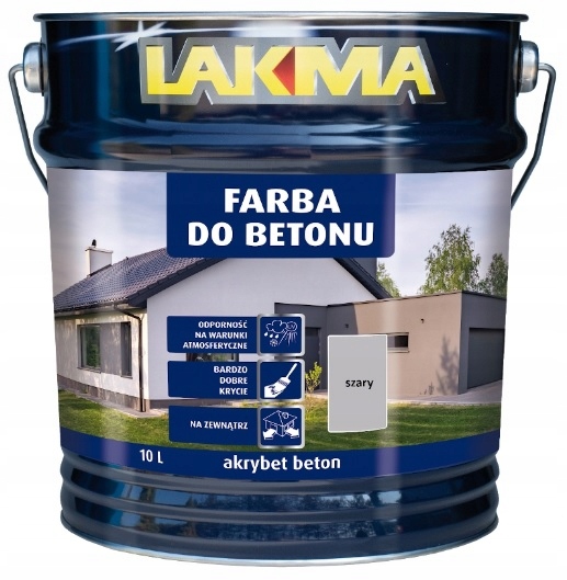 Lakma akrylová farba na betón 10 l matná ŠEDÁ