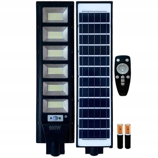 Uličná lampa - Pouličné svietidlo 900 W 90000 lm na batérie, solárne