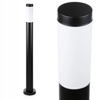 Svetelný stĺp do záhrady - Okrúhly stĺp osvetlenia Interlook E27, 90 cm, čierny