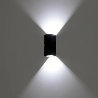 Záhradné nástenné svietidlo - Záhradné nástenné svietidlo Kwazar Luminaire, čierne, integrovaný 6W LED zdroj