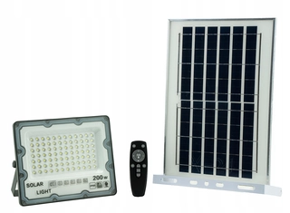 Uličná lampa - Pouličné svietidlo 200 W 10000 lm na solárne napájanie