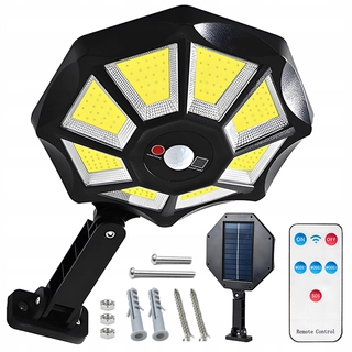 Uličná lampa - Pouličné svietidlo 300 W 6800 lm na solárne napájanie
