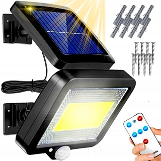 Uličná lampa - Pouličné svietidlo 220 W 5000 lm solárne napájanie + Diaľkové ovládanie pre solárnu indukčnú nástennú lampu