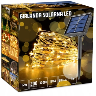 Záhradné girlandy - Girlanda Interlook 2200 cm solárna