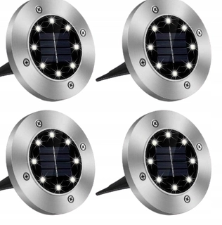 Solárna zapichovacia záhradná lampa - Led solárna lampa, čierna, 13 cm, 1 ks.
