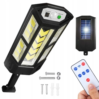 Uličná lampa - Pouličné svietidlo 150 W 1700 lm na solárne napájanie