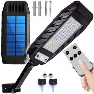Záhradná lampa - LED SOLAR LAMPA 600W S POHYBOVÝM A SÚMRAKOVÝM SENZOROM VONKAJŠÍ + DIAĽKOVÉ OVLÁDANIE