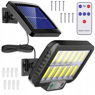 Uličná lampa - Pouličné svietidlo 100 W 1400 lm na solárne napájanie