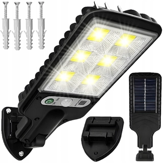 Uličná lampa - Pouličné svietidlo 400 W 6000 lm na solárne napájanie