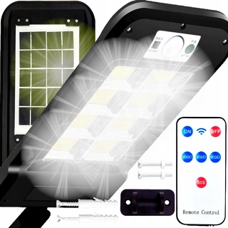 Uličná lampa - Pouličné svietidlo 150 W 5000 lm na solárne napájanie