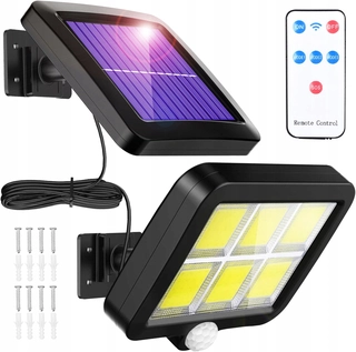 Uličná lampa - Pouličné svietidlo 120 W 5000 lm na solárne napájanie
