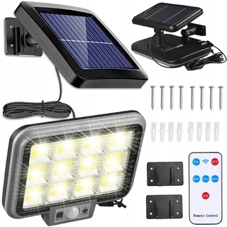 Uličná lampa - Pouličné svietidlo 144 W 1 lm na solárne napájanie