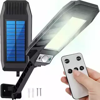 Uličná lampa - Pouličné svietidlo 100 W 600 lm na solárne napájanie