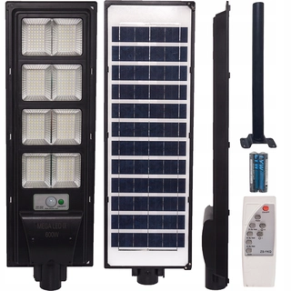 Uličná lampa - Pouličné svietidlo 600 W 60000 lm na solárne napájanie