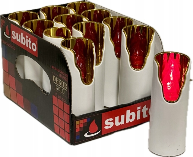 LED Vložka Subito s Efektom Plameňa Zlatá Biela 11 cm / 4 cm