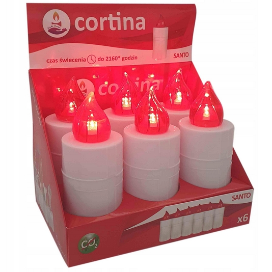 Elektronická LED sviečka 3/22/WLC, 6 kusov, červená - Ideálna na cintorínsku dekoráciu