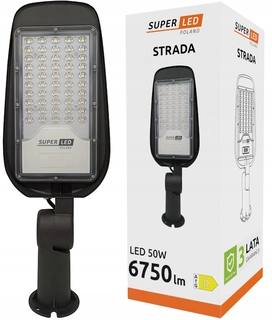 Uličná lampa - Pouličné svietidlo 50 W 6750 lm napájané zo siete