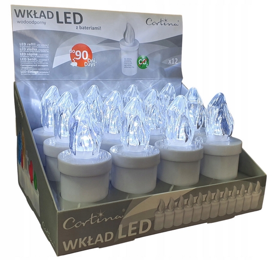 LED Vklady do Lámp - Sada 12 ks, Svetelná Doba až 90 Dní