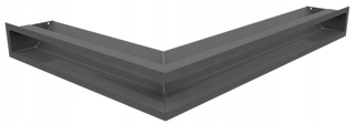 Krbová mriežka - Luft 45S rohový pravý 547x766x90 Graphite sivý