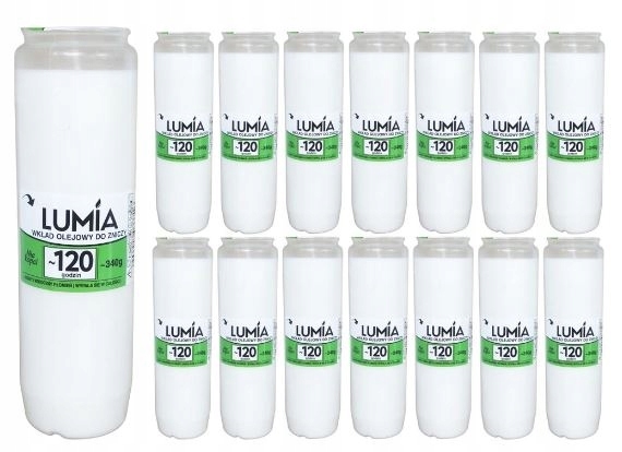 Sada 15 olejových vložiek do sviec Lumia - Jasné a dlhé horenie