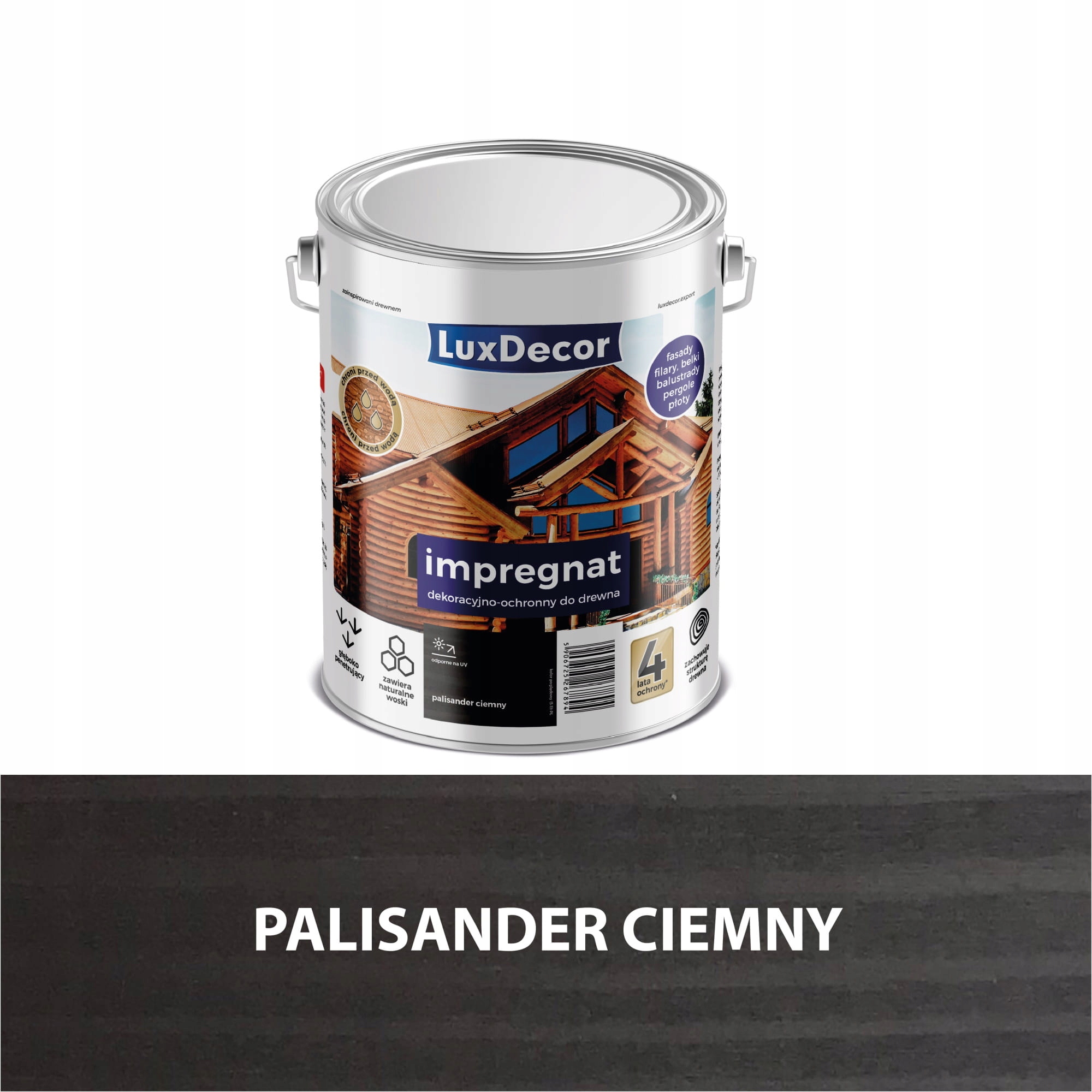 LUXDECOR Impregnácia na drevo 9l - tmavý palisander