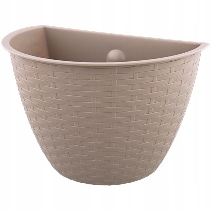 Domáci kvetináč 26 cm x 18 x 18 cm, plastový, odtiene hnedej a béžovej