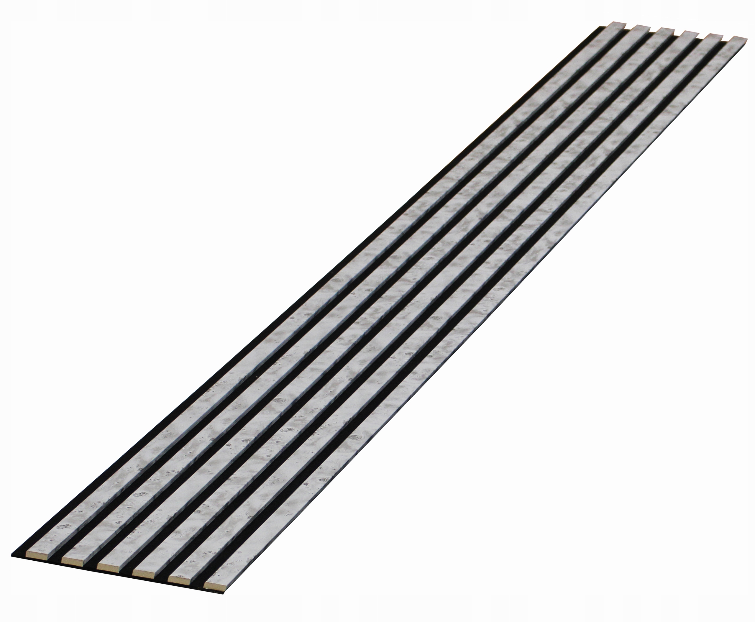 Lamele 3D 6szt. na filcu 275cm x 27cm SILVER