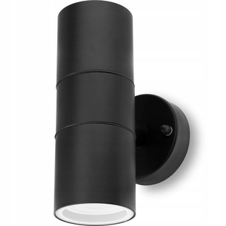 Záhradné nástenné svietidlo - Záhradné nástenné svietidlo Lumiled čierne GU10 12W
