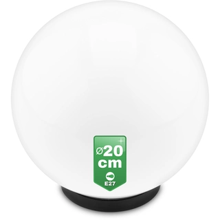 Svetelný stĺp do záhrady - Okrúhly stĺp osvetlenia NNLED E27 22 cm biely