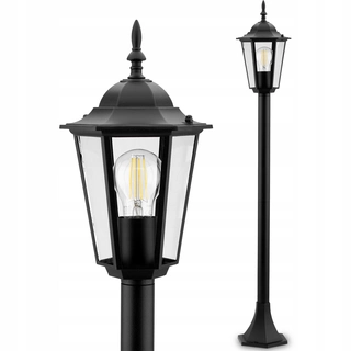 Svetelný stĺp do záhrady - Osvetľovací stožiar Lumiled Bellis E27 110 cm čierny