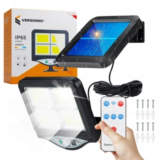 Záhradná lampa - Solárna lampa so senzorom pohybu. Samostatný COB panel