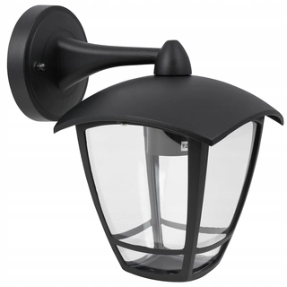 Záhradné nástenné svietidlo - Záhradné nástenné LED-lux čierne E27 0W