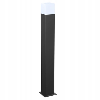 Svetelný stĺp do záhrady - Štvorcový stĺp osvetlenia Polux E27 44,4 cm, sivý
