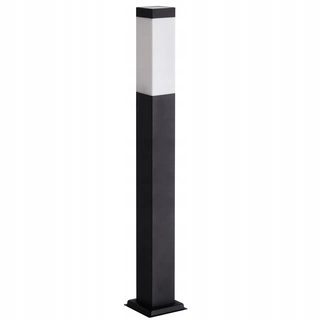 Svetelný stĺp do záhrady - Štvorcový stĺpik osvetlenia SuperLED E27, 45 cm, čierny