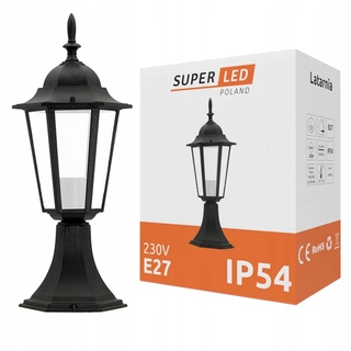 Svetelný stĺp do záhrady - Čierna osvetľovacia tyč SuperLED 8223, 42,5 cm
