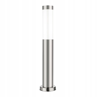 Svetelný stĺp do záhrady - Okrúhly stĺp osvetlenia Led-lux E27, 65 cm, strieborný