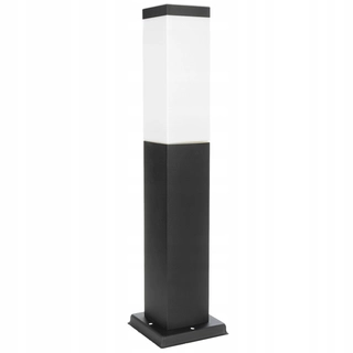 Svetelný stĺp do záhrady - Štvorcový stĺp osvetlenia Led-lux E27 90 cm čierny