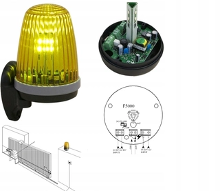 Výstražná lampa LED pre brány 12/24/230V