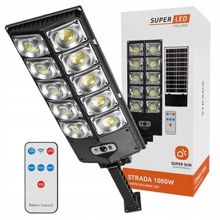 Uličná lampa - Pouličné svietidlo 1000 W 20000 lm solárne napájanie