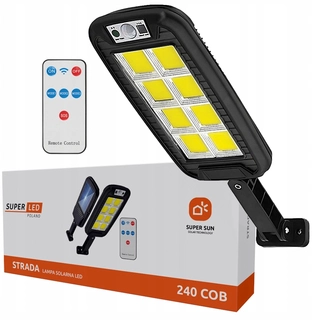 Uličná lampa - Pouličné svietidlo 60 W 400 lm na solárne napájanie