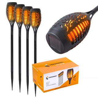 Záhradná lampa - Solárna lampa LED baterka 4 ks.