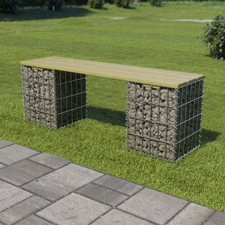 Záhradná lavička - Gabiónová lavica, 120 cm, oceľ